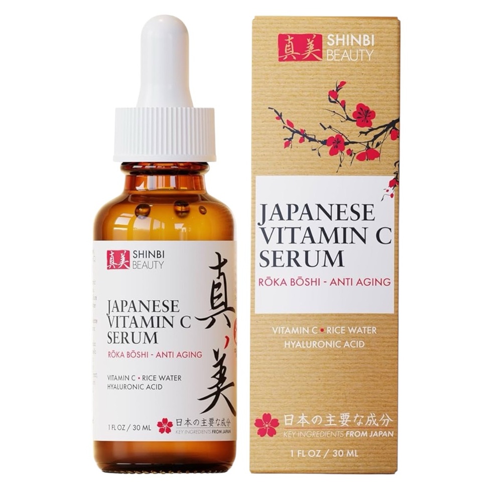 🪷 Shinbi Beauty Japanese Vitamin C Serum Rice Water + Hyaluronic Anti Aging